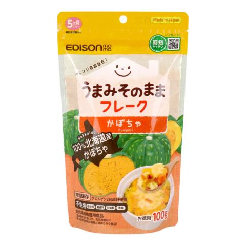 【まとめ買い】エジソンママ うまみそのままフレーク かぼちゃ お徳用 100g 【まとめ買い】エジソンママ うまみそのままフレーク かぼちゃ お徳用 100g