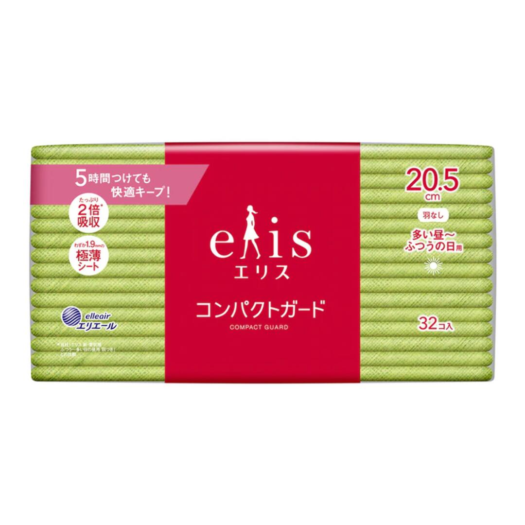 【まとめ買い】　エリス コンパクトガード 多い昼-ふつうの日用 羽なし 20.5cm 32コ入