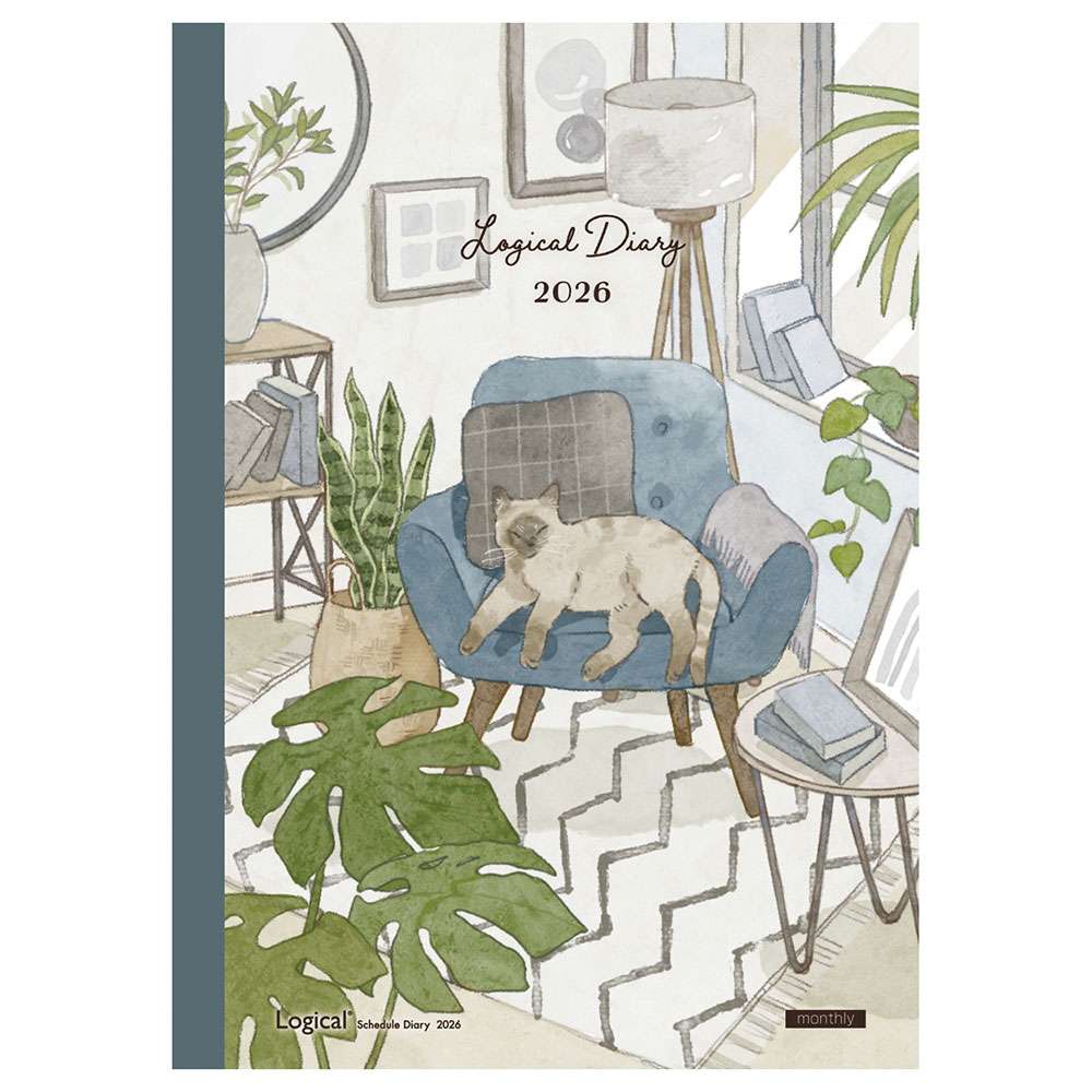 【ナカバヤシ】ロジカルダイアリー2026月間ノートタイプ A5／Home Days／リビング手帳 ダイアリー 仕事