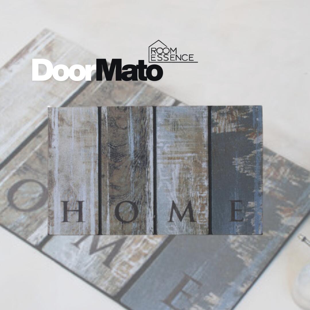 AZUMAYA 玄関マット ドアマット 水洗い可 モダン 北欧 おしゃれ レトロ ヴィンテージ アンティーク ずれにくい ゴム 滑りにくい 薄い 薄型 室内 敷物