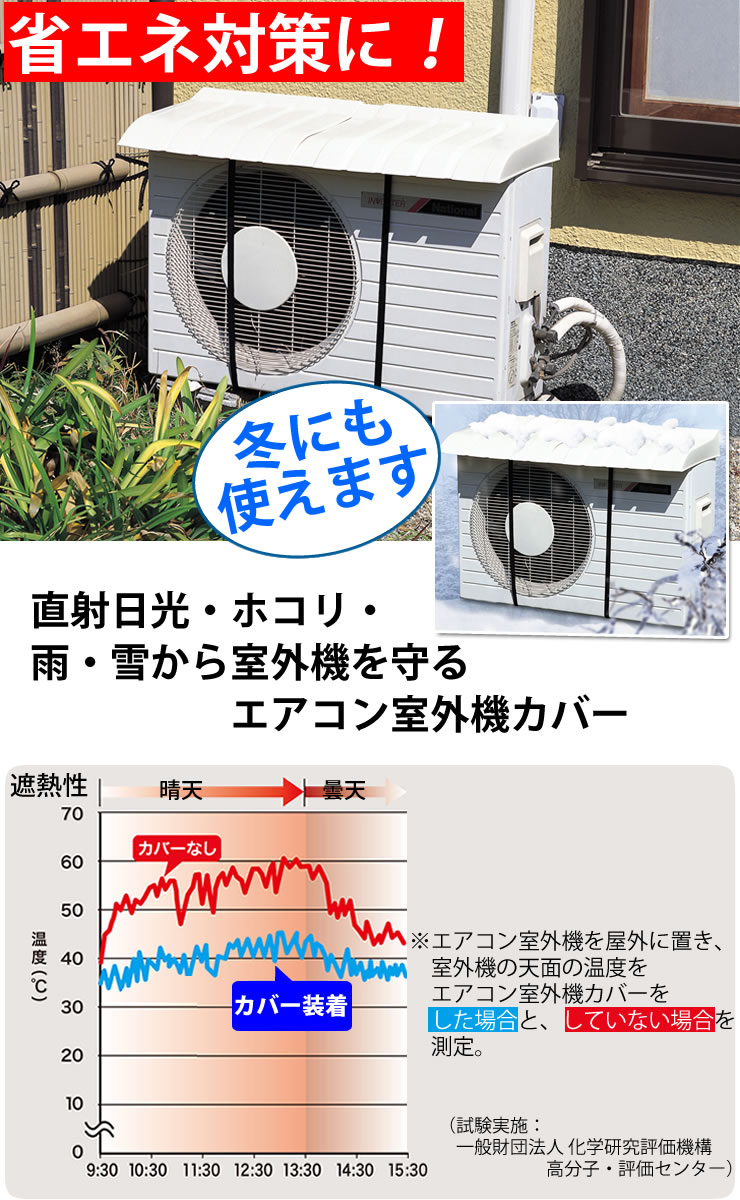 Fralya -フラリア-の日本製 エアコン室外機用カバー［伊勢藤］省エネ対策 エアコン 直射日光 雨 ほこり【ポイント10倍】【フラリア】｜アングル2