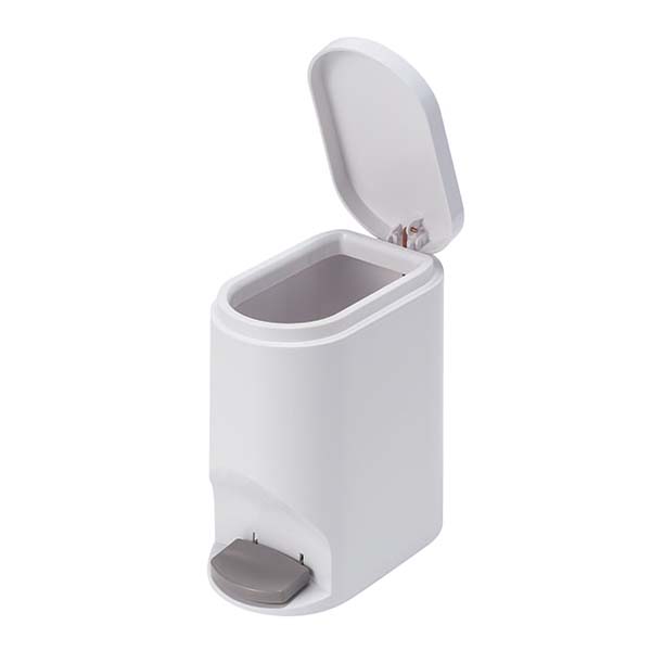 [スマートトイレポット ホワイト 1個入]トイレ用品 便利 衛生的 簡単 ペダル式 ナ...
