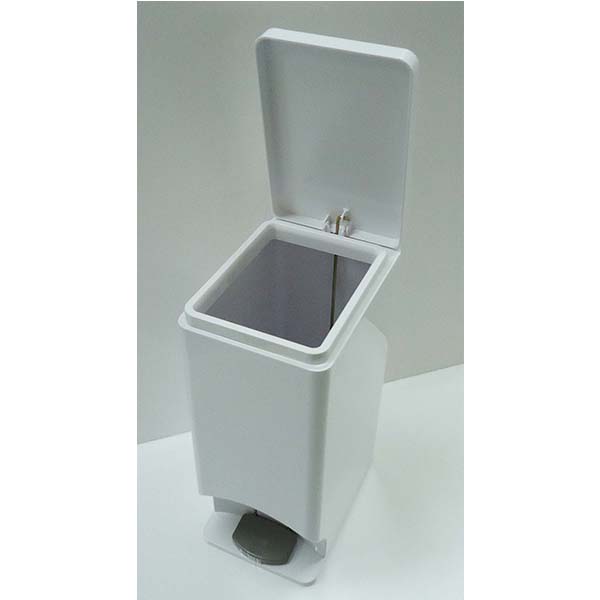 [スマート ポット ホワイト 1個入]トイレ用品 便利 衛生的 簡単 ペダル式 ナプキン...