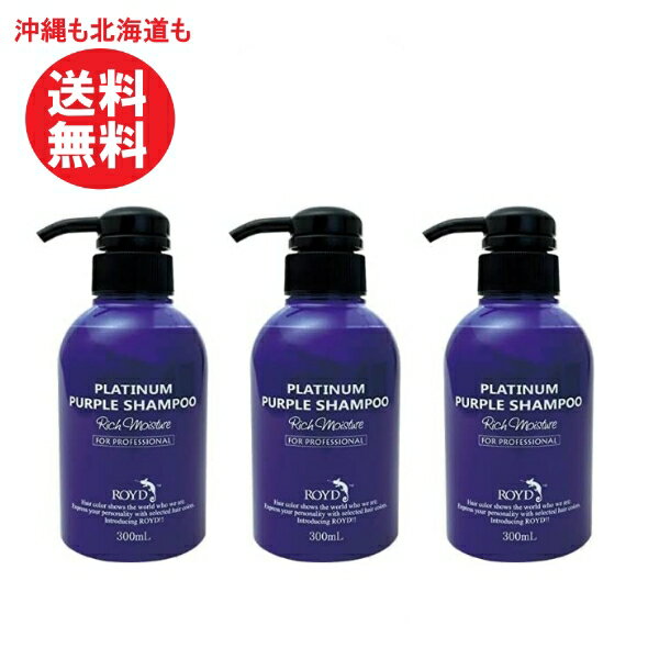 ROYD ロイド カラーシャンプー ムラサキ 300ml　3本セット まとめ買い 【沖縄も北海道も送料無料】紫シャンプー ムラシャンロイドカラーシャンプー