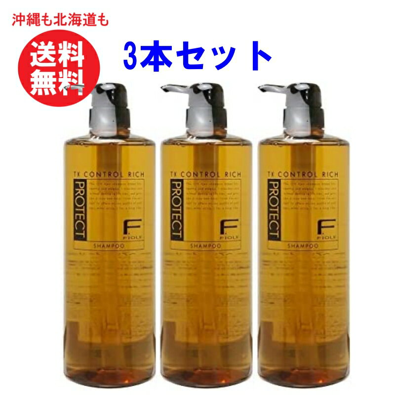 フィヨーレ Fプロテクト ヘアシャンプー リッチ 1000ml?サロン専売品 美容室 フィヨーレ ヘアケア おすすめ 美容院 美容室専売品 送料無料　3本 セット　まとめ買い