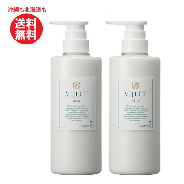 VIJECT ヴィジェクト エアリースムース トリートメント 500g 2本セット まとめ買い乾燥 髪トラブル 頭皮改善 ふんわり サラサラ 髪