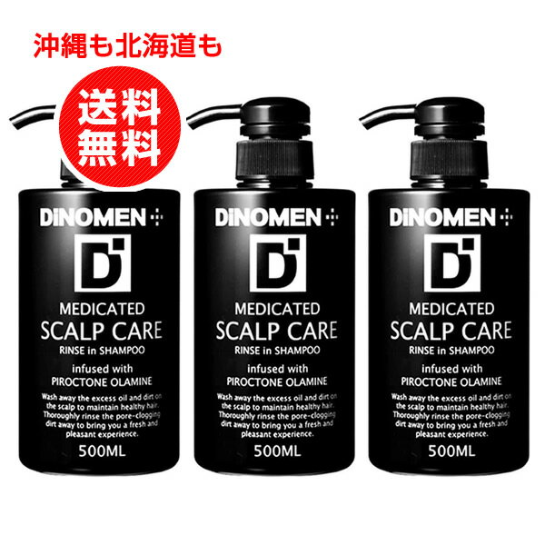 ディノメン DiNOMEN 薬用スカルプケア リンスインシャンプー 500mlお得3本セット
