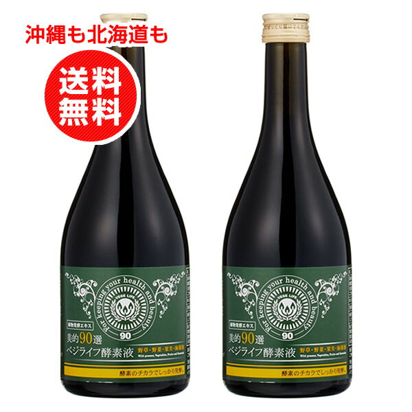 美的90選 ベジライフ酵素液 500ml【沖縄も北海道も送料無料】2本お得セット