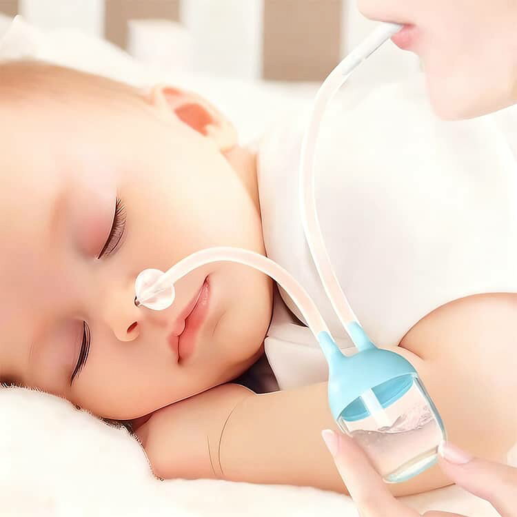 鼻吸い器 手動 鼻水 コンパクト 鼻詰まり ふくろうはな吸い器 赤ちゃん 鼻水吸い器...