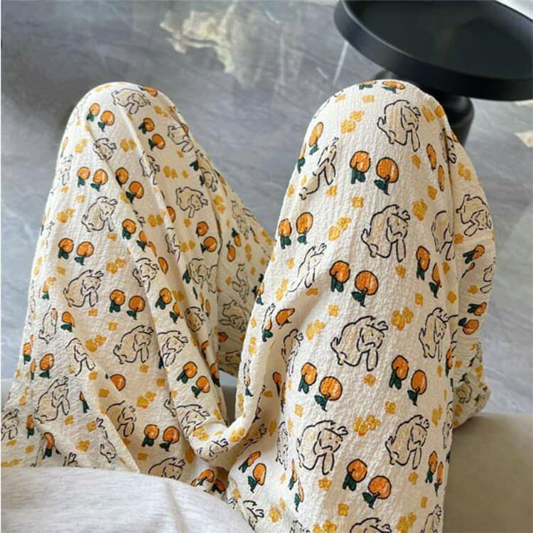 パンツ ルームウェア レディース ロング丈 薄手 おしゃれ 春 夏 かわいい ズボン ...