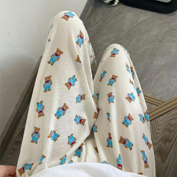パンツ ルームウェア レディース ロング丈 薄手 おしゃれ 春 夏 かわいい ズボン ...