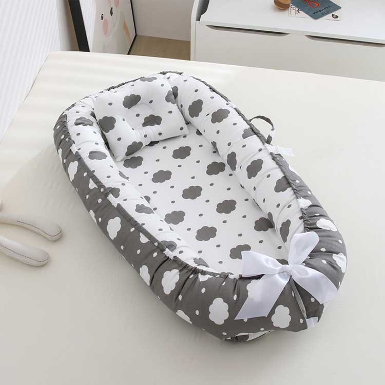 ベッドインベッド ベビーベッド 折りたたみ 寝返り防止 添い寝 新生児 枕付き 赤ちゃん 乳幼児 ベビー 洗濯可能 持ち運び 転落防止 男の子 女の子 通気性 添い寝 持ち運びやすい コンパクト 布団 ベビー布団 旅行 帰省 ドライブ 移動 2