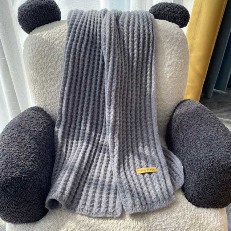 マフラー レディース ニット ニットマフラー 大判 ロング ストール 厚手 暖か おしゃれ 定番 シンプル かわいい 防寒 ネックウォーマー ざっくり編み 秋冬 メンズ ユニセックス 寒さ対策 送料無料 3