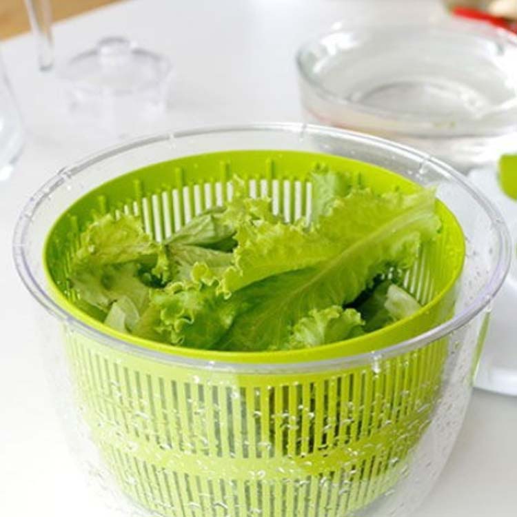 サラダスピナー コンパクト 野菜水切り器 サラダ 水切り 手動 回転 しっかり 大容...