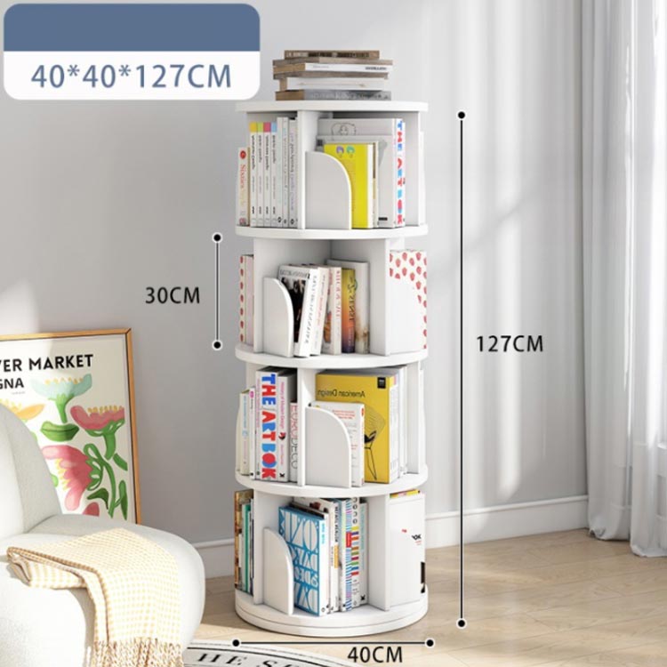 本棚 回転 絵本 本棚 回転式本棚 大容量 省スペース 組立簡単 コミックラック 大容量 タイプ回転式本棚 4段 絵本棚 漫画 収納 回転ラック 回転式 コミックラック スリム 絵本棚 漫画 収納