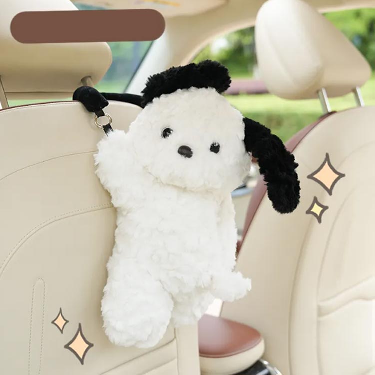 ティッシュホルダー 可愛い 犬 ティッシュケース ぬいぐるみ 車載 ティッシュカバー 犬 車 ティッシュボックス もこもこ ふわふわ 可愛い くま 吊り下げ ティッシュ入れ ティッシュボックスカバー 動物 インテリア ギフト プレゼント [2]