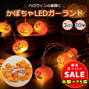 半額以下【100円OFF&P5倍】ハロウィン カボチャ LEDライト イルミネーションライト 3m 20LED電球 化け物屋敷 屋外 新年会 祭りの雰囲気 室外 室内 LED電飾 ガーデンライト カボチャ 夜間自動点灯 常夜灯 送料無料