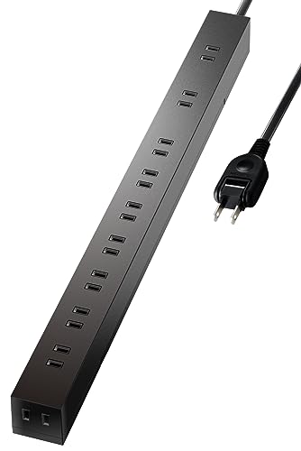 樂天商城 - エレコム 電源タップ 雷ガード 10個口 2m ほこりシャッター 固定 ・吊下可能な回転パーツ付き ブラック ECT-0102BK