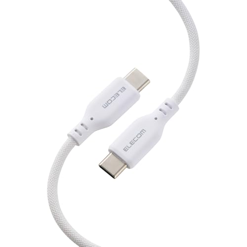 樂天商城 - エレコム USB Type C ケーブル 1m 60W PD対応 やわらか 高耐久 シリコンメッシュ ケーブルバンド付き iPhone(15以