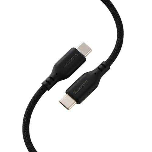乐天商城 - エレコム USB Type C ケーブル 1m 240W PD対応 やわらか 高耐久 シリコンメッシュ ケーブルバンド付き iPhone(15