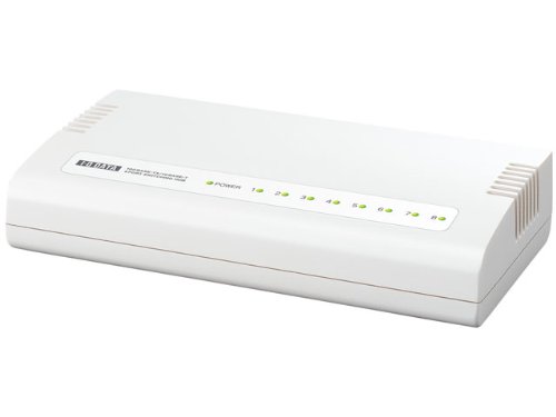 I-O DATA 1000BASE-T対応 省電力機能つき 8ポートスイッチングハブ ホワイト ETG-ESH08W2