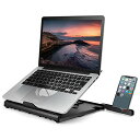 エレコム ノートPCスタンド 折りたたみ 8段階 スマホスタンド付 ~15.6インチノートPC対応 折りたたみ時サイズ:幅280×奥行280×高