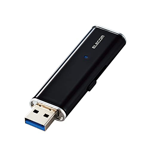 エレコム 外付けSSD ポータブル 128GB USB3.2(Gen1)対応 超小型 ブラック データ復旧サービスLite付 ESD-EMN01