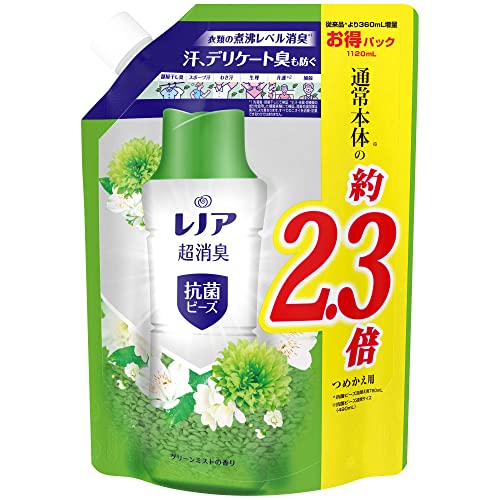 レノア 超消臭 抗菌ビーズ グリーンミスト 詰め替え シトラス 特大1120mL