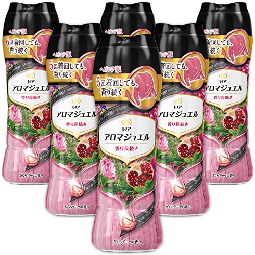 ケース販売レノア ハピネス アロマジュエル 香りづけ専用ビーズ ヘビロテ服も新鮮な香り長続き ざくろブーケ 本体 520mLx6本
