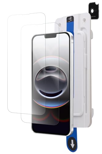 Rakuten - エレコム iPhone 16e ガラスフィルム 強化 保護 硬度10H 2枚 + レンズフィルム 2枚 / ガイド枠付き 指紋防止 自己吸着で貼