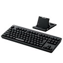 エレコム Bluetooth キーボード メンブレン式 スタンド付き マルチペアリング対応 iPad Surface ブラック TK-FBM11(2)