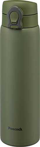 ピーコック 水筒 マグボトル カーキ 0.6L ステンレスボトル マグタイプ AKF-60 K