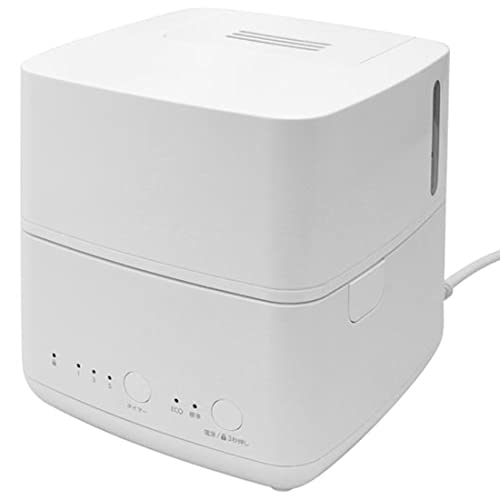 トップランド 加湿器 加熱式 スチーム式 卓上 小型 タイマー付き 「倒れても水がこぼれない」 空焚き防止センサー搭載 ホワイト SH-STM2