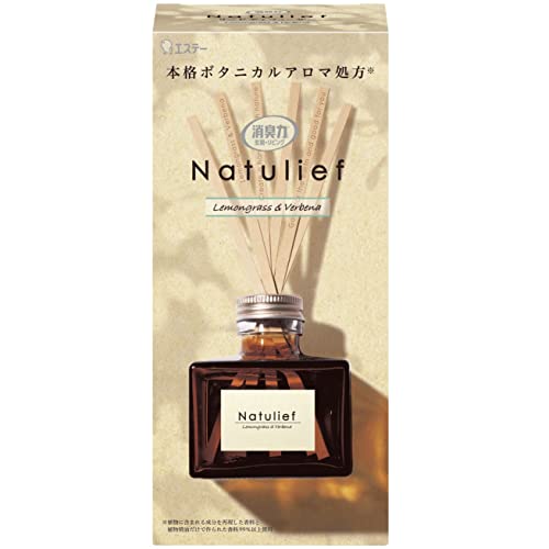 消臭力 ナチュリーフ 部屋用 リードディフューザー レモングラス&バーベナ 本体 80ml [日本製] 玄関 リ..