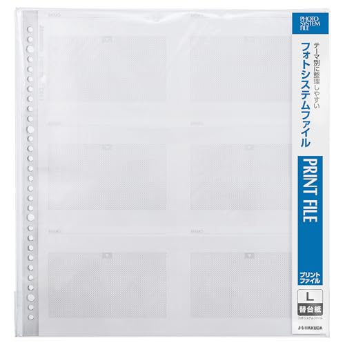 ハクバ (HAKUBA) バインダー式 アルバム フォトシステムファイル 替え台紙 [Lサイズ用10シート] ホワイト フォトシステムファイル