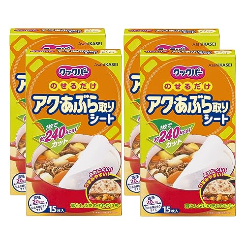クックパー まとめ買い アク・あぶら取りシート 15枚入 × 4個セット