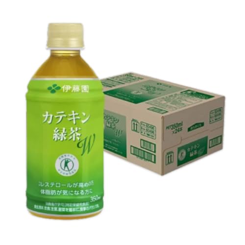 FlavorName:緑茶・パッケージ個数:24・『カテキン緑茶W』は、緑茶飲料の特定保健用食品（トクホ / 特保）です。ガレート型カテキンを90％含有しています。健康効果が高いといわれるガレート型カテキンは、血中の悪玉コレステロールの分解に役立ちます。・ガレート型カテキンを多く含んだ飲料を1日2本、3ヶ月以上継続して飲用するという実験の結果、健康診断における数値が改善することがわかりました。・『カテキン緑茶W』は、品質にこだわって栽培した茶葉を100%使用しています。・お食事に合う渋みです。ガレート型カテキンは通常の緑茶成分よりも渋みが強いため、脂っこいお食事にも合います。・ガレート型カテキンの効果を最大化にするためには、1日2本を毎日続けてお飲みいただくことをおすすめします。