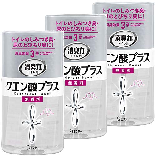 エステー まとめ買いトイレの消臭力 クエン酸プラス トイレ用 無香料 400ml×3個 トイレ 置き型 消臭剤 消臭 芳香剤