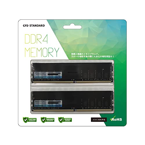 8GB×2枚-/DDR4 3200/-・Size:DDR4 3200Style:8GB×2枚PatternName:単品・パッケージ個数:1・区分デスクトップPC向け・規格DDR4-3200 (PC4-25600)・容量8GB (8GBx2枚)・特徴1メモリ相性サービス・特徴2永久対応製品に関して 日本で一番売れているメモリブランド*1 CFD販売からオリジナルメモリが登場 コストメリットの高いDRAMチップを厳選し、協力工場においても製造工程や工場出荷前でも厳しくチェック。 JEDECにも準拠し、品質・・サービスで安心しんしてお求め頂ける新シリーズ CFD Standardシリーズです。 安心その1 ご購入前にお使いのパソコン環境で対応するメモリがわからないといったご不安に関しましては、CFDメモリコンシェルジュサービスをご活用ください お客様の環境に合うメモリをお調べさせて頂きます。 安心その2 ご購入後に発覚した相性トラブルによる動作不良・起動不良に関しては、ご購入から30日以内であればいただけるCFD メモリ相性がございます。 安心その3 信頼性・品質に対し厳しいチェックにも耐えた証として、製品は永久をお付け致します。
