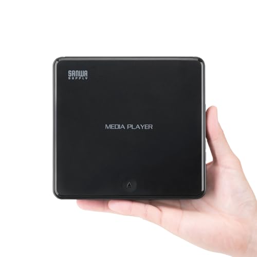サンワダイレクト ミニDVDプレーヤー CD/DVD 再生専用 リージョンフリー CPRM対応 HDMI/RCA出力 USB給電 リモコン付き