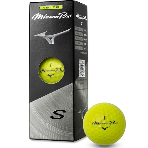 MIZUNO(ミズノ) ゴルフ ボール ミズノプロ S イエロー スリーブ 5NJBT835
