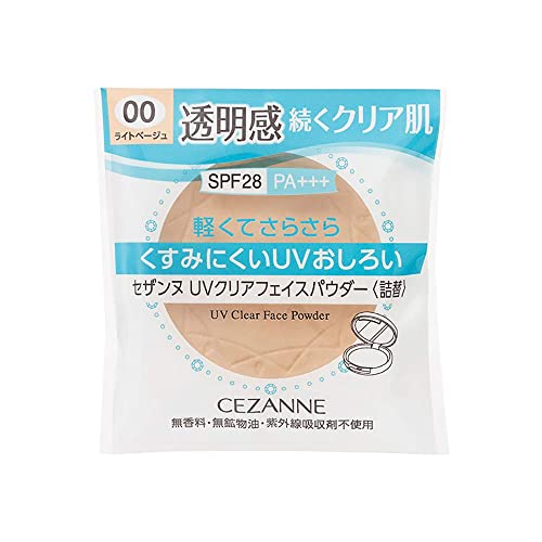 乐天商城 - セザンヌ UVクリアフェイスパウダー〈詰替〉 00 ライトベージュ 10g