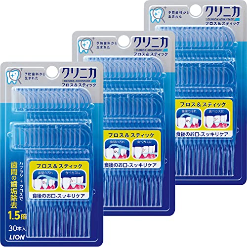 クリニカ アドバンテージ フロス&スティック 30本×3