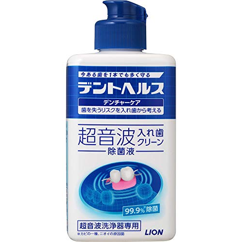 -/250ml/-・パッケージ個数:1・サイズ:250ml・原産国:日本・内容量:250ml商品紹介 [デントヘルスデンチャーケア超音波洗浄器専用] 1本で約50回分超音波洗浄と相性のよい、液体タイプ5分で除菌率99.9%(カビの1種、ニオイの原因菌)後残りしないすっきりミントの香りデントヘルスデンチャーケア超音波洗浄器と併せてお使いください・原材料・成分 界面活性剤(16% アルキルアミンオキシド)、溶剤(グリセリン)、キレート剤(ヒドロキシエタンジホスホン酸)、pH調整剤(水酸化Na)、防腐剤(安息香酸Na)、香料、色素(緑色3号)