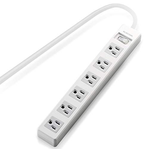 エレコム 電源タップ 3ピン 一括スイッチ 省エネ 6個口 2.5m ホワイト T-T3A-3625WH