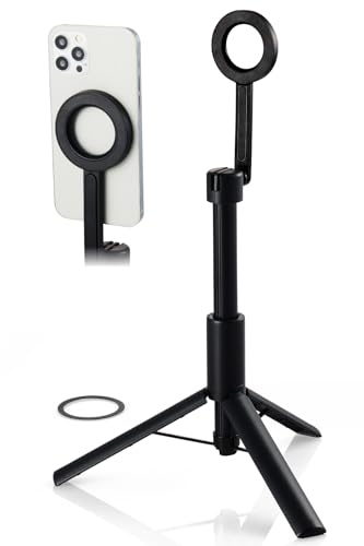 ELECOM - エレコム スマホスタンド スマホ 三脚 マウント MagSafe対応 床置きタイプ 最大長さ57cm 360度回転 折り畳み コンパクト Mag