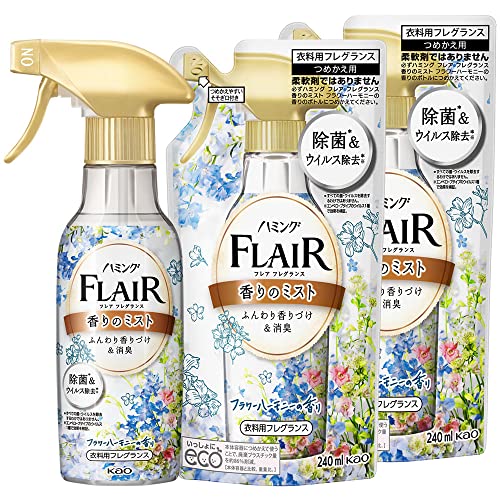 まとめ買いフレアフレグランスミスト フラワー&ハーモニー 本体270ml+詰め替え240ml*2個