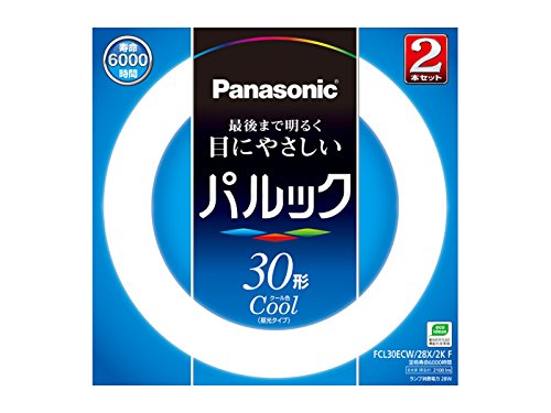 パナソニック 丸形蛍光灯(FCL) 30形 2本入 G10q クール色 パルック FCL30ECW28X2KF