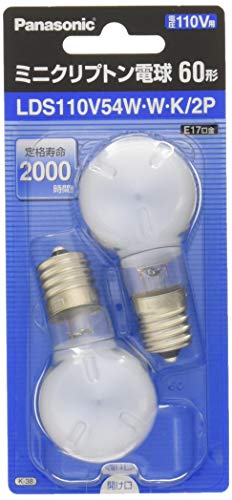 ѥʥ˥å ߥ˥ץȥŵ 110V 60W(54W) E17 35mm ۥ磻 2 LDS110V54WWK2P