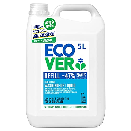 ECOVER(エコベール) 食器用洗剤 詰め替え用 カモミールの香り 5000ml 大容量 業務用 ecover 手に優しい 植物由来 赤ちゃん